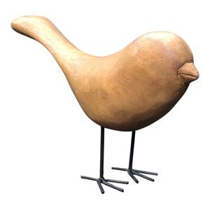 Kirklands Boho/Farmhouse Wooden Bird Figurine